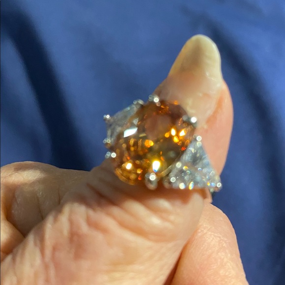 Ross-Simons Orange and Silver Ring - Picture 2 of 6
